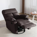 Swivel Rocker Recliner, Rocking Recliners Chair for Small Spaces, Small Rocker Recliner Chair, Nursery Rocking Chairs for Living Room, RV, Nursery, Brown by TinyTreasures Baby Boutique