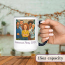 Personalized Coffee Mug, Custom Photo Caricature Gift, Funny Customized Coffee Gift for Men & Women, Custom Mugs with Pictures, Black 15oz Father's Day Mug by TinyTreasures Baby Boutique