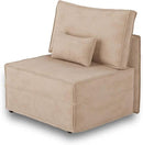 HOOOWOOO Modular Sectional Sofa Couch,Matching Free Combination Cloud Couch Armless Chair(Camel Corduroy) by CozyNest Decor
