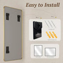 Bathroom Mirror 60" x 36", Large Rectangle Wall Mirror, Gold Metal Frame Wall Mounted Mirrors for Bathroom, Vanity, Bedroom, Entryway Decor(Horizontal/Vertical) by CozyNest Decor