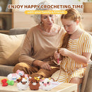 Mewaii Crochet Kit for Beginners Level 2 with 40% Extra Eco-Friendly Pre-Started Easy Yarn, Step-by-Step Video Tutorials for Adults and Kids (3 Pack Cows) by TinyTreasures Baby Boutique