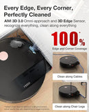 Yeedi S14 Plus Robot Vacuum and Mop, 18,000Pa Suction, OZMO Roller Mopping, ZeroTangle 2.0, TruEdge 3D Sensor, All-in-One Station with Auto Hot Water Washing & Self-Drying, Black by CozyNest Decor