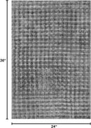 nuLOOM Jeni Checkered 2x3 Machine Washable Accent Rug for Living Room Bedroom Dining Room Entryway Kitchen, Dark Grey by CozyNest Decor