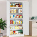 SISESOL White Metal Storage Cabinet,71" Tall Pantry Cabinet,Kitchen Pantry Storage Cabinets with 2 Doors and 6 Shelves,Wide Deep Food Cupboard for Home,Kitchen,Dining/Living Room by CozyNest Decor