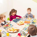 Spanish Educational Preschool Placemats Set of 6 Boho Plastic Table Mats Toddler Children Montessori Place Mats for Kids Washable Vinyl Holiday Table Decoration for Indoor Outdoor Party Kitchen Dining by CozyNest Decor