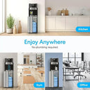 Brio Bottom Loading Water Cooler Dispenser for 5 Gallon Bottles - 3 Temperatures with Hot, Room & Cold Spouts, Child Safety Lock, LED Display with Empty Bottle Alert, Stainless Steel by CozyNest Decor