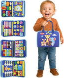 Montessori Busy Board - Ideal Busy Book Toddler Toys & Gifts for Boys & Girls, Toddler Travel Essential for Airplane & Car, Sensory Toys, Great for Baby Gifts for Boys by TinyTreasures Baby Boutique