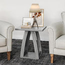 End Tables Living Room, Side Table Beside Sofa, Nightstand for Bedroom, Couch Side Table with Shelf, Modern End Table for Living Room, Grey End Table by CozyNest Decor