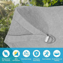 Amagenix Sun Shade Sail 7'X10'X12' Curved Edge Outdoor Shade Canopy Light Grey Breathable 95% UV Block Shade Cloth for Patio Garden Backyard (We Make Custom Size) by GreenHaven Gardens
