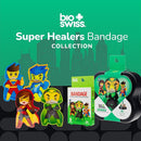 BioSwiss Bandages, Super Healers Superhero Shaped Self Adhesive Bandage, Latex Free Sterile Wound Care, Fun First Aid Kit Supplies for Kids and Adults, 24 Count by TinyTreasures Baby Boutique
