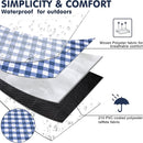 Extra Large Picnic Blanket 80''x 60'' Picnic Mat Waterproof Sand Proof Foldable for Beach, 5-Layer Outdoor Blanket for 6 to 8 Adults,Camping Lawn Hiking Park Music Festival Wedding Mats(Navy Blue) by TinyTreasures Baby Boutique