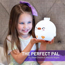 Lumipets Remote Control Silicone Night Light for Kids - Chick Design with 9 Soft Colors & Sleep Timer - Rechargeable, Battery-Operated Lamp for Bedroom | Baby Nursery, Toddler, Girls, Boys by TinyTreasures Baby Boutique