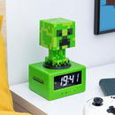 Paladone Minecraft Creeper Alarm Clock - Officially Licensed, in-Game Music & Night Light for Kids & Tweens, Gaming Room Accessory by TinyTreasures Baby Boutique