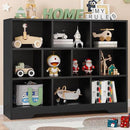 Book Shelf, 10 Cubes Storage Organizer, Freestanding Black Bookshelf Cube Shelf for Bedroom, Living Room, 3-Tier Open Bookshelf Wooden Bookcase by CozyNest Decor
