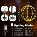 Outdoor Decorations Hanging Ball Lights 2PCS - 12 Inch Connectable Hanging Tree Globe 120 LED Fairy Lights with 8 Lighting Modes,Timing Function Waterproof Indoor Outdoor (Warm White, 2pcs) by GreenHaven Gardens