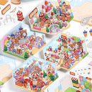 DIY 3D House Stickers, Cute 3D Cartoon Scene for Adult Kids Relief Stress Pass The Time,Cute Make Your Own House Stickers for Gifts Paint by Sticker.(4 Set) by TinyTreasures Baby Boutique