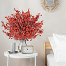 Sggvecsy 15 Pcs Babys Breath Artificial Flowers Gypsophila Bouquets Bulk Real Touch Fake Silk Flowers for Home DIY Floral Arrangement Table Centerpiece Fall Thanksgiving Autumn Decoration (Orange Red) by CozyNest Decor