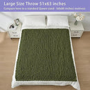 Bigacogo Chunky Knit Throw Blanket for Couch, 51x63 inches, 100% Hand Knitted with Thick Jumbo Chenille Yarn, Cozy Soft Large Rope Knot Cable Crochet Blankets for Sofa Bed Living Room, Yellow Green by CozyNest Decor