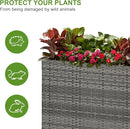 LEWIS&WAYNE Tall Planters for Outdoor Plants Handmade Wicker Large Rectangular Block Planter Box with Removable Liners Modern Planter for Indoor Outdoor Patio Deck - Gray by CozyNest Decor