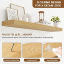 fuqing Floating Shelves for Wall, Bathroom Shelf Wall Mounted for Storage, Shelves with Invisible Bracket for Bedroom, Kitchen, Living Room, Farmhouse Small Book Shelf, 40 Inch Set of 2, Oak by CozyNest Decor