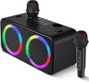 Karaoke Microphone Machines Kids Adults, Karaoke Machine Bluetooth Sound Effects, Bluetooth Wireless Speakers Kareokee Machine Light TF Card/USB Portable Home Party Outdoor/Indoor, Black by TinyTreasures Baby Boutique