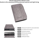 Valante Premium Family Travel Document Organizer Capacious RFID Passport Holder Wallet (Large, gray) by TinyTreasures Baby Boutique