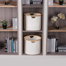 efluky Storage Baskets for Organizing, Fabric Storage Bins with Bamboo Handles, Collapsible Storage Baskets for Shelves and Closet,Medium, Beige Set of 2 by TinyTreasures Baby Boutique