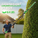 SOYUS Pole Hedge Trimmer Cordless, 18-inch Electric Hedge Trimmer with Extension Pole, 16-Foot Max Reach, Multi-Angle, 2 * 2.0Ah Batteries and Charger Included by GreenHaven Gardens