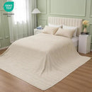 PHF Cooling Waffle Blanket California King Size, Lightweight 60% Rayon Derived from Bamboo & 40% Cotton Breathable Blanket for Hot Sleepers, Soft and Luxury for Bed Couch and Sofa, 110"x96", Linen by CozyNest Decor