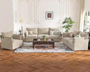 Oversized Loveseat Sofa, Modern Modular Sectional Couch Beige Fluffy Chenille Mid Century 2-Seat 24.5" Deep Seat for Apartment, Living Room, Bedroom by CozyNest Decor