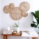 CHI AN HOME 18 Inch Boho Wall Decor – Set of 5 Woven Jute Wall Baskets, Boho Wall Art & Decorative Basket Set, Farmhouse Wall Hanging, Handwoven Wall Plates for Living Room, Bedroom – 18", 14", 11", 8", 7" by GreenHaven Gardens