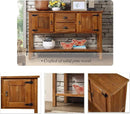 Solid Wood Farmhouse Console Table,Sofa Table with Storage Drawers and Shelves,Entryway Table for Entry Hallway Foyer,Fully Assembled (48" Brown) by CozyNest Decor