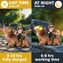 Solar Highland Cow Figurines for Garden with Gnome Playing The Violin 6.7" Resin Garden Gnomes Outdoor Patio Yard Lawn Porch Decor Birthday Housewarming Gifts for Women Mom Grandma Wife Sister Friend by CozyNest Decor