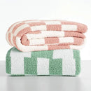 Joiedomi Throw Blanket for Couch, Pink White Checkered Knitted Blankets Gifts for Women Mom Girls, Cozy Cute Soft Throw Home Room Decor Aesthetic Women Mothers Birthday Gifts 50x70 Inches by CozyNest Decor