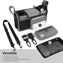 TOPDesign Universal Baby Stroller Organizer, Stroller Caddy with Detachable Mesh Bag & Heightened Insulated Cup Holders & Non-Slip Secure Hooks Accessories, Fits Most Strollers (Grey) by TinyTreasures Baby Boutique
