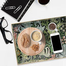 Spsyrine Serving Tray with Handles, Plastic Decorative Tray for Coffee Table, Living Room, Home Decor, Golden Lily by CozyNest Decor