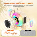 Mini Karaoke Machine for Kids Adults: Portable Bluetooth Speaker with 2 Wireless Mics for Home Party - Singing Karaoke Birthday Gift for Girls Boys 4 5 6 7 8 9 10 11 12+ Years Old Family Party by TinyTreasures Baby Boutique