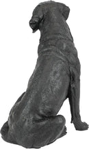 Design Toscano Labrador Retriever Dog Indoor/Outdoor Garden Statue, 9 Inch Wide, 15 Inch Tall, Cast Stone Resin, Black Painted Finish by GreenHaven Gardens