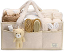 PeraBella Baby Diaper Caddy Organizer with Handle, Boy & Girl Shower Gift Basket, Portable Diaper Storage Basket Bin for Wipes, Newborn Baby Essentials Registry Search Must Haves, Car Caddy Organizer by TinyTreasures Baby Boutique