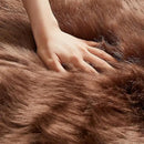 AMTOVO Faux Fur Rug, Coffee Ultra Soft Fluffy Shag Sheepskin Rug, 2 x 6 ft Runner Area Rugs for Bedroom Sofa Throw Cushion Room Decor, Rectangle by CozyNest Decor