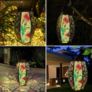 Solar Lanterns Outdoor Hanging Light - Solar Powered Hummingbird Glass LED Lights Decorative Waterproof Tabletop Lamp with Hollowed-Out Design for Indoor Yard Table Patio Garden Pathway Holiday by GreenHaven Gardens