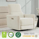 CHITA Power Recliner Chair Swivel Glider, FSC Certified Upholstered Living Room Nursery Reclining Sofa Chair with Lumbar Support, Linen by CozyNest Decor