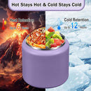26oz Kids Thermos for Hot Food, Insulated Vacuum Food Jar with Buckle Lid, Stainless Steel Wide Mouth Leak Proof Insulated Lunch Container for School Picnic Travel, Purple by TinyTreasures Baby Boutique
