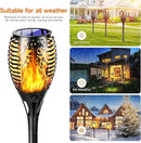 Upgraded Larger Solar Lights Outdoor, Solar Torch Light with Flickering Flame, Solar Garden Lights, Waterproof Solar Powered Outdoor Lights, Outdoor Patio Channel Garden Decoration (Orange, 4Pack) by GreenHaven Gardens