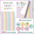 Reward Chart for Kids,Magnetic Behavior Chore Chart for Kids at Home,26 Mermaid Chore Charts,1960 Diamond Stickers,56 Reward Stickers,Incentive Chart to Develop Responsibility and Good Habits,Mermaid by CozyNest Decor