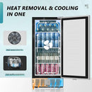 EUHOMY Beverage Refrigerator 15 Inch, Under Counter 127 Can Beverage Fridge with Stainless Steel Door, Beverage Cooler Built-in and Undercounter Drink Fridge - Soda Cola by CozyNest Decor
