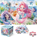 Jumbo Floor Puzzle for Toddlers & Kids Ages 3-5, 48-Piece Mermaid and Underwater Large Jigsaw Puzzle with Educational Fun, Great Gift for Boys & Girls Ages 4-8 by TinyTreasures Baby Boutique