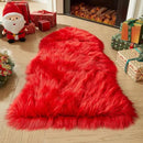 AMTOVO Faux Fur Rug, Red Area Rug, Fluffy Sheepskin Rug, Fuzzy Ultra Soft 2 x 4 ft Shag Rugs for Bedroom Sofa Throw Cushion Room Decor, Sheepskin by CozyNest Decor