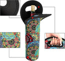 Wine Bag, Wine Carrier Tote Bag, Wine Bottle Protector, Insulated Neoprene Hand Bag, Wine Bags for Wine Bottles Gifts, Wine Bottle Holder for Travel with Secure Carry Handle (2 Pack) by TinyTreasures Baby Boutique