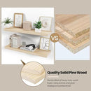 Natural Wood Floating Shelves 24”x 8”x 1.4” Book Shelf Floating for Wall Mounted, Heavy Duty Shelf Hold 60 lbs, Unfinished Wall Shelves for Bathroom, Living Room, Kitchen, Bedroom, Office by CozyNest Decor